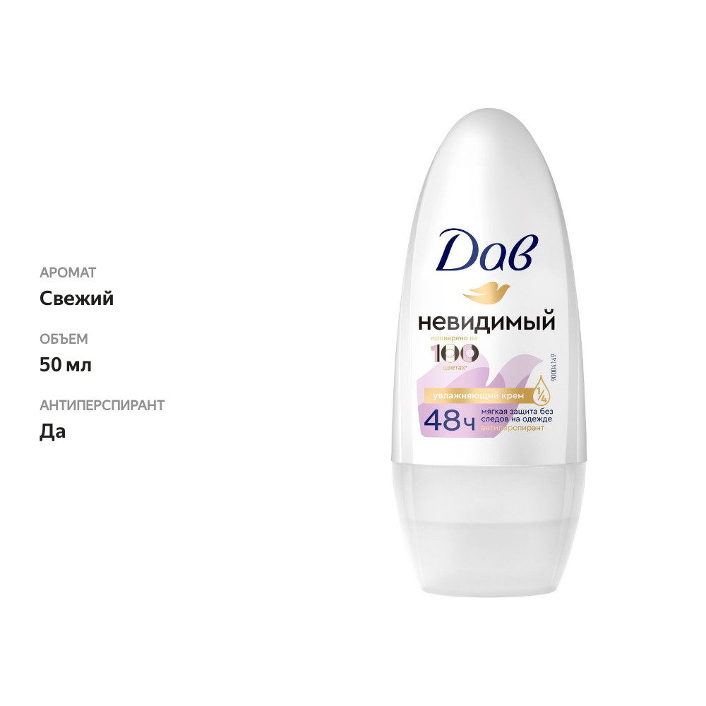 

Антиперспирант-дезодорант Dove Невидимый роликовый 50 мл