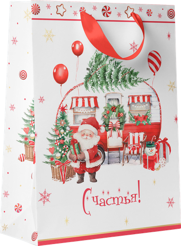 

Пакет подарочный City home Trade New Years Joy 31.5х25.5х11 см 1 шт., в ассортименте