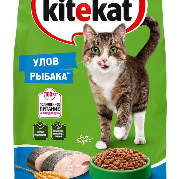 Корм сухой для кошек Kitekat Улов Рыбака 1.3 кг