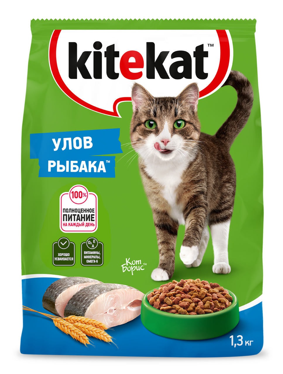 

Корм сухой для кошек Kitekat Улов рыбака 1.3 кг