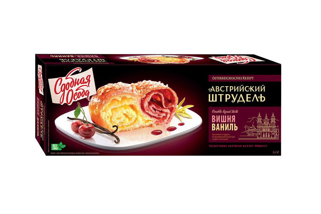 

Штрудель Австрийский Сдобная особа вишня-ваниль 400 г