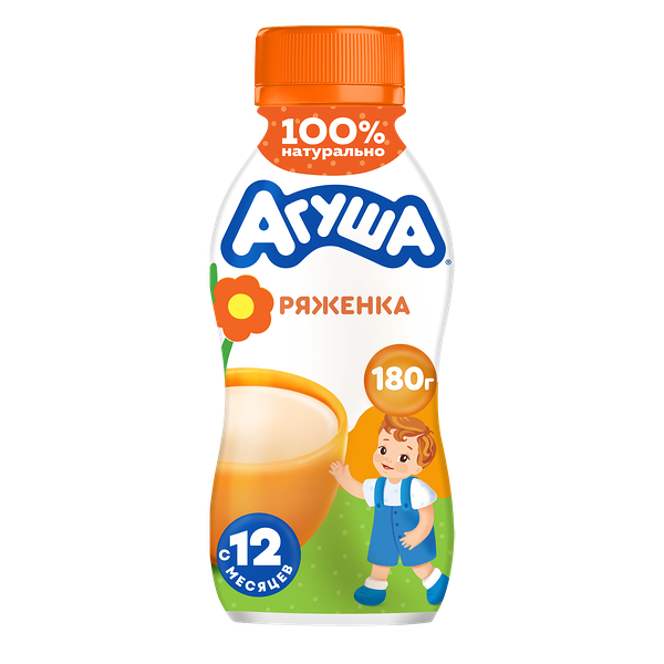 Ряженка детская Агуша 3.2% с 12 месяцев 180 г