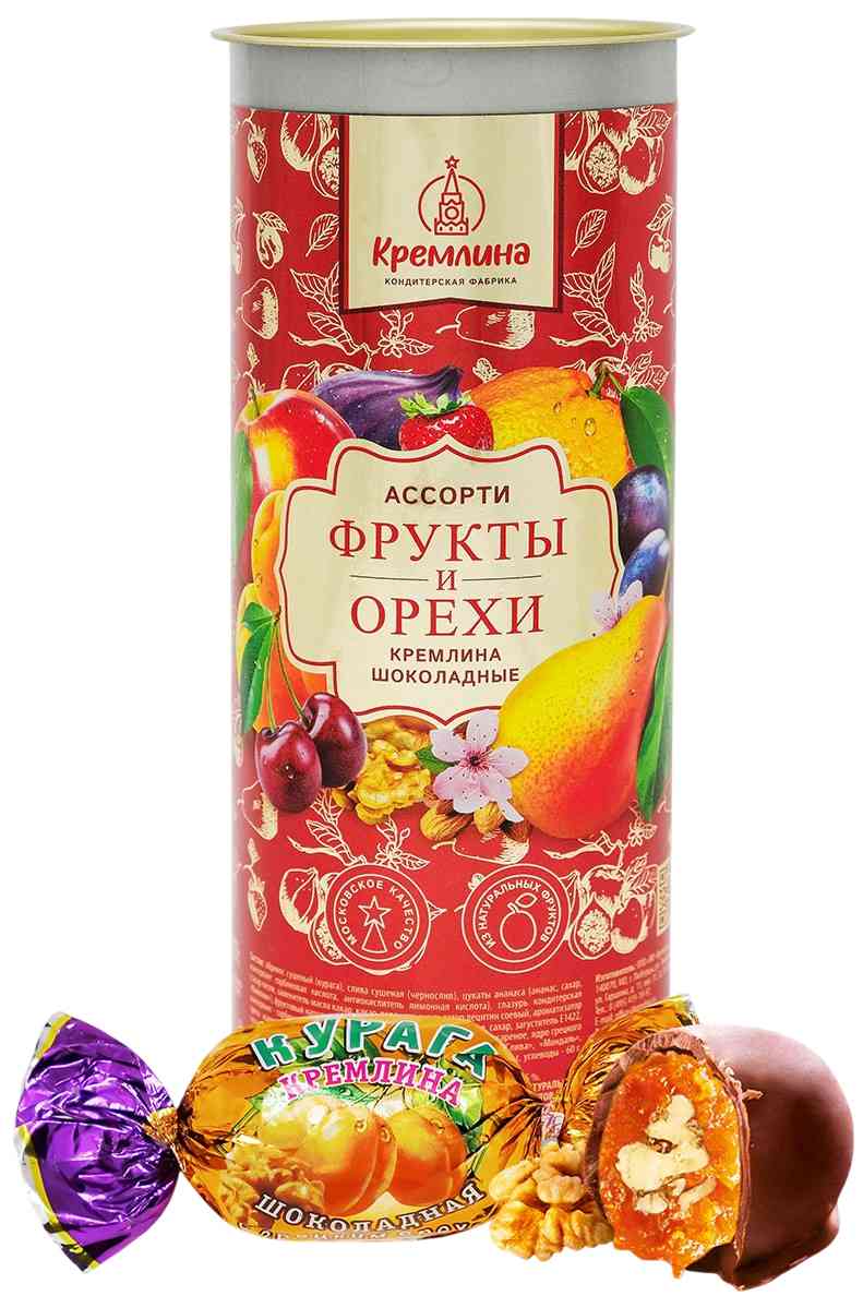

Набор конфет Кремлина фрукты-орехи в шоколаде ассорти 250 г