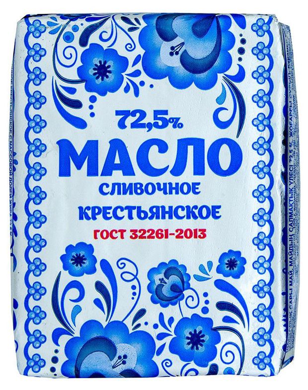 

Масло сливочное ГМЗ ТОБОЛЬСКИЙ Крестьянское несоленое 72,5% высший сорт, без змж