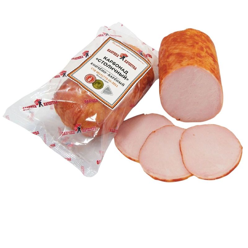 

Карбонад Фабрика качества Столичный копчено-вареный вес