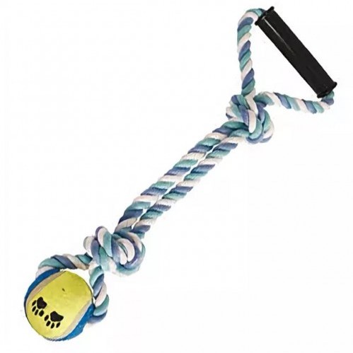 

Игрушка для собак Triol веревка с ручкой 2 узла и мяч 65 х 38 см цвет в ассортименте