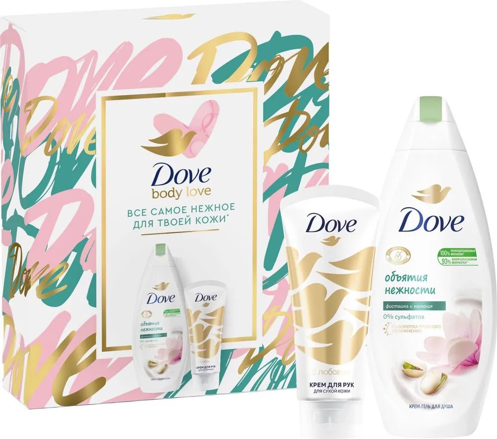 

Подарочный набор Dove Подари Нежность гель для душа 250 мл+ крем для рук 50 мл