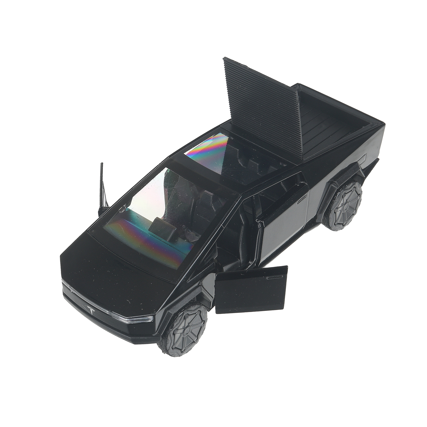 

Машина Технопарк инерционная Tesla Cybertruck глянцевый черный металл 13.7 см