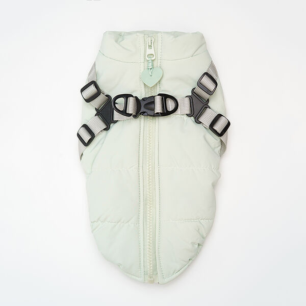 Куртка для собак Rurri на замке со шлейкой ментол 2XL