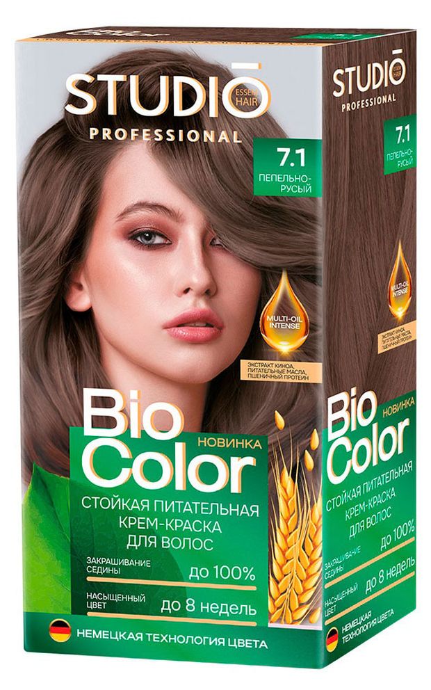 

Крем-краска для волос Bio Color 7.1 Пепельно Русый