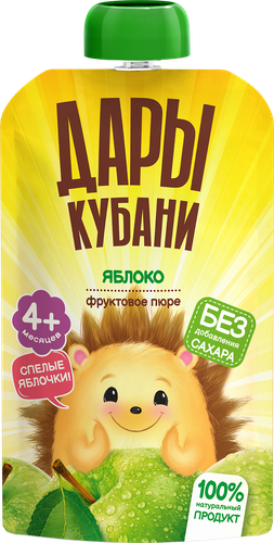 

Пюре фруктовое Дары Кубани Яблоко с 4 месяцев 90 г