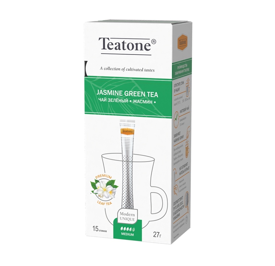 

Чай зеленый Teatone Jasmine в стиках, 15 шт