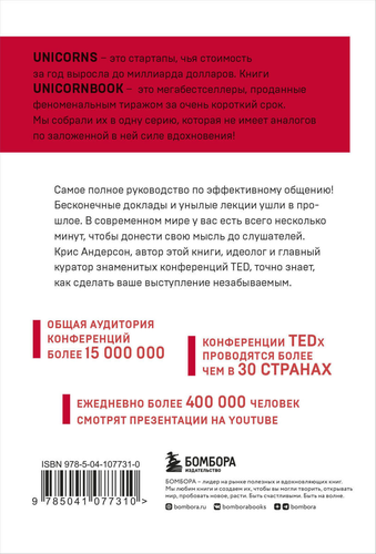 

Ted Talks. Слова меняют мир. Первое официальное руководство по публичным выступлениям. UnicornBook. Андерсон Крис