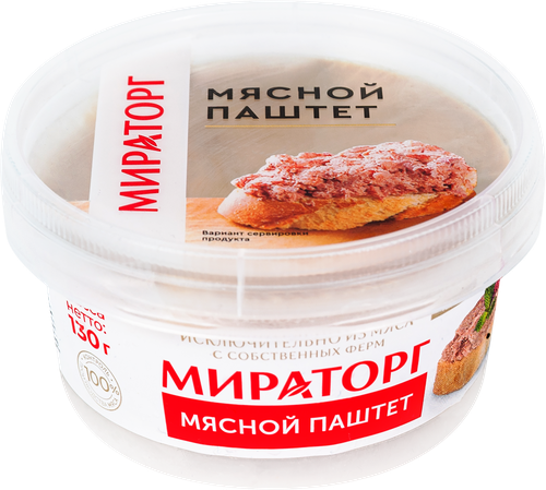 

Паштет мясной Мираторг 130 г