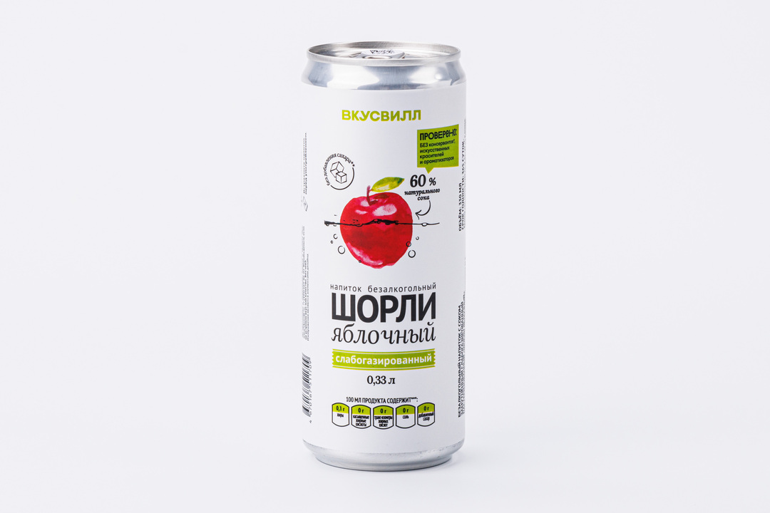 

Шорли яблочный, ж/б 330 мл