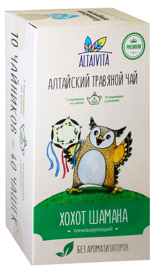 

Чай травяной Altaivita Хохот Шамана в пирамидках 40 г 10 шт.