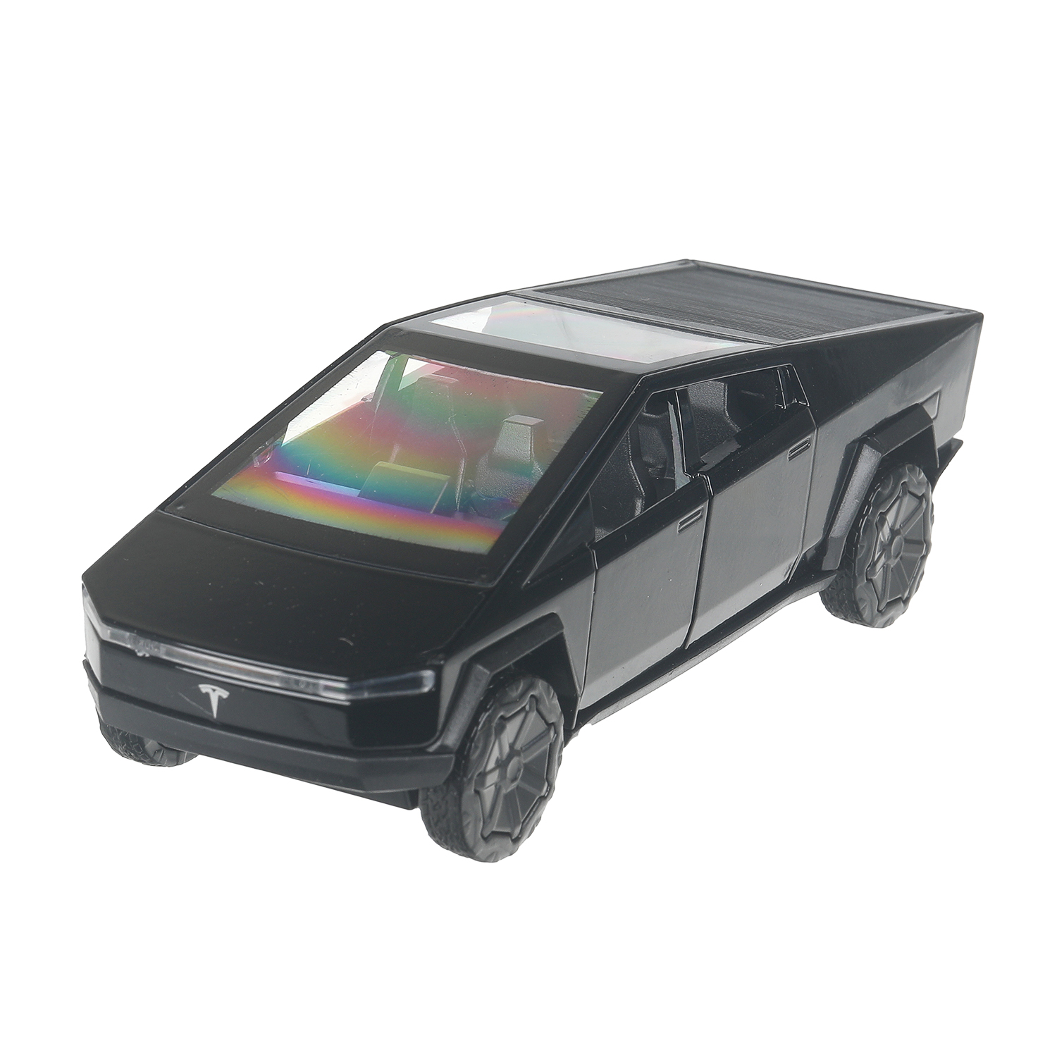 

Машина Технопарк инерционная Tesla Cybertruck глянцевый черный металл 13.7 см