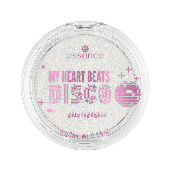 Хайлайтер для лица Essence My Heart Beats Disco на глиттерной основе 01 It's dis'glow time! 4 г
