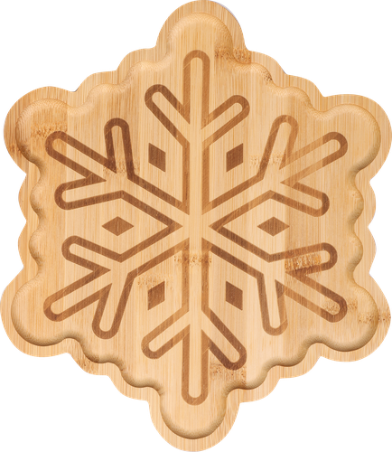 

Тарелка сервировочная Homeclub Snowflake бамбук 27х24 см