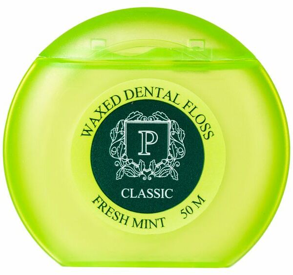 Флосс President Classic межзубный с фтором вощеный свежая мята 50 м