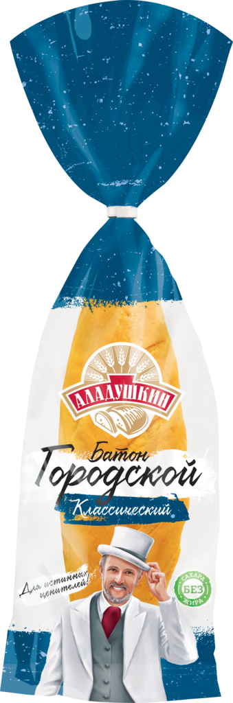 

Батон Аладушкин Городской классический в нарезке 350 г