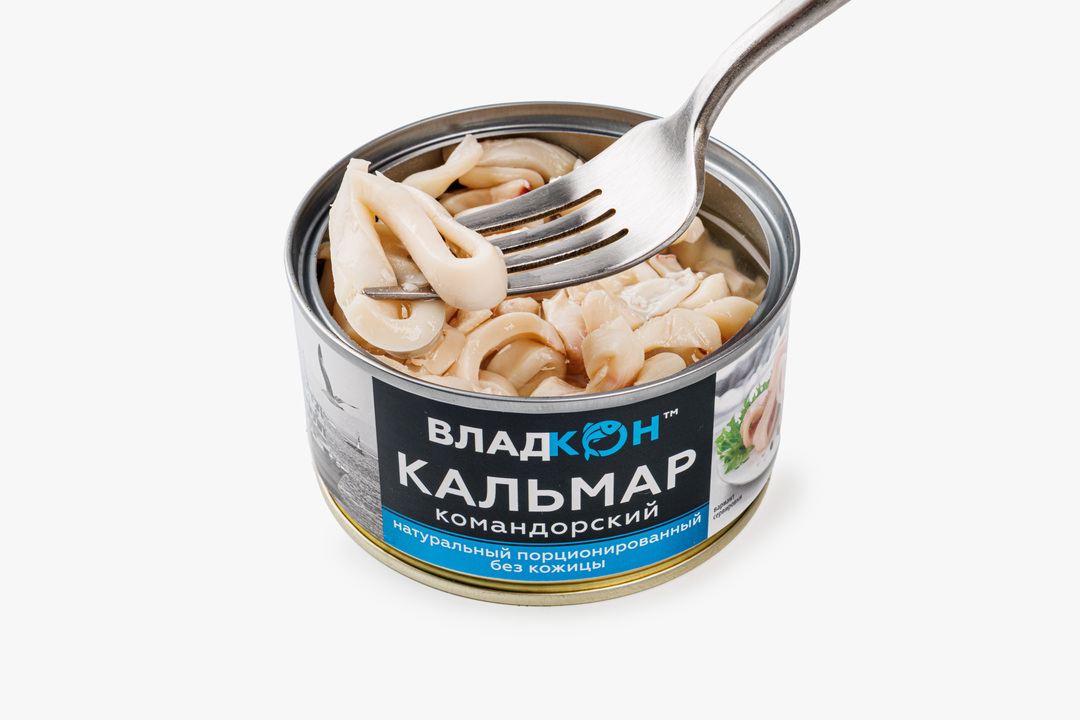 

Кальмар Владкон командорский натуральный без кожи 170 г