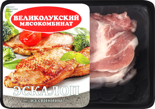

Эскалоп из свинины Великолукский мясокомбинат охлаждённый 400 г
