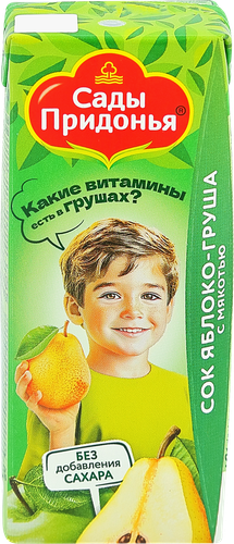 

Сок Сады Придонья с мякотью яблоко и груша 200 мл