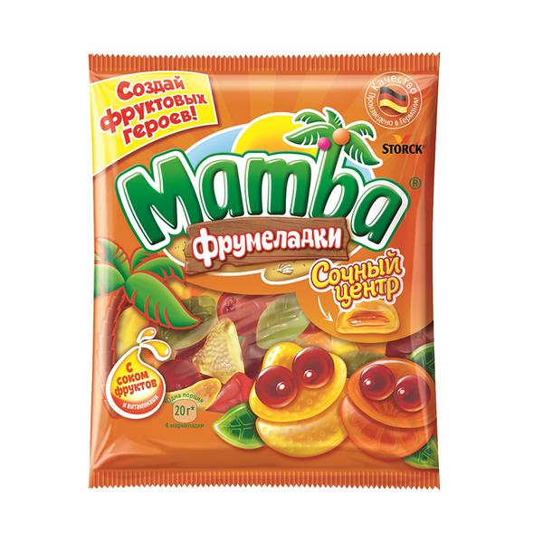 Жевательный мармелад Mamba Фрумеладки Сочный центр 70 г