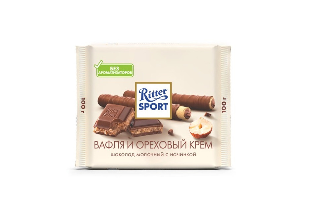 

Шоколад молочный Ritter Sport Вафля и ореховый крем 100 г