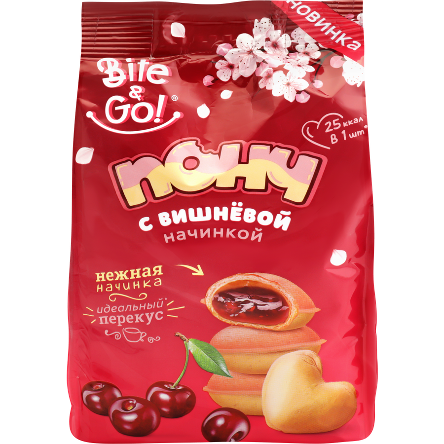 

Печенье Bite&Go Понч с вишневой начинкой 150 г