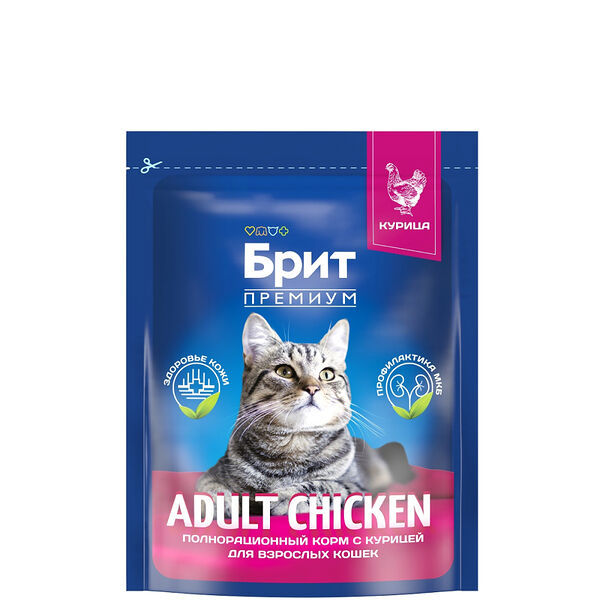 Корм для взрослых кошек Brit Premium Cat Adult Chicken с курицей 400 г
