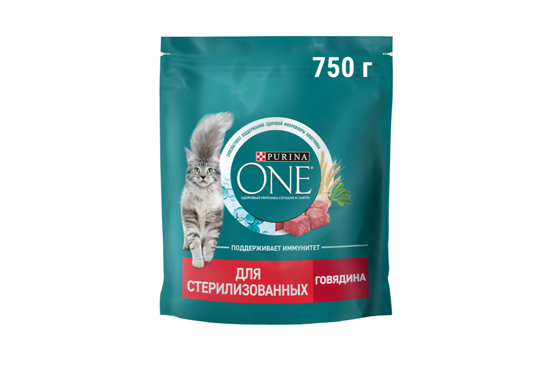 

Сухой корм Purina One для стерилизованных кошек с говядиной 750 г