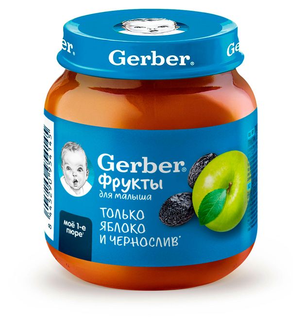 

Пюре фруктовое Gerber Яблоко и чернослив с 5 месяцев 125 г