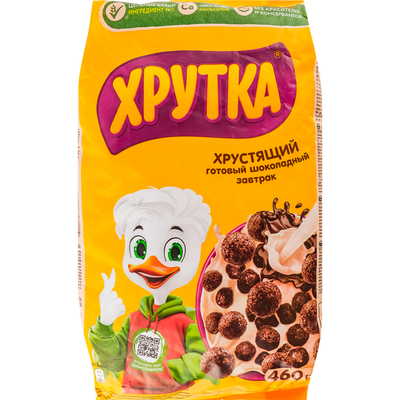 Готовый завтрак шоколадный «Хрутка» обогащенный кальцием, 460 г