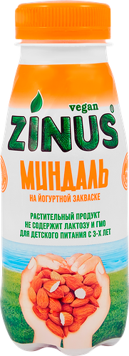 Напиток миндальный Zinus Vegan на йогуртной закваске без молока 250 мл