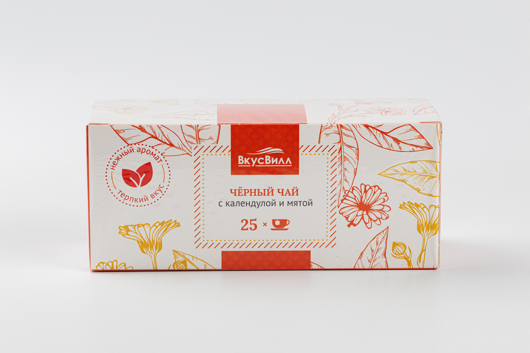 

Чай черный с мятой и календулой в пакетиках