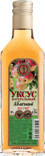 

Уксус яблочный СП Мирный натуральный 6% 250 мл