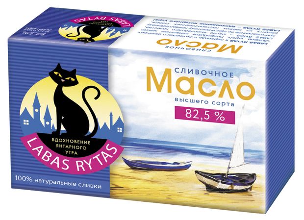 

Масло сливочное Labas Rytas традиционное 82.5% 180 г