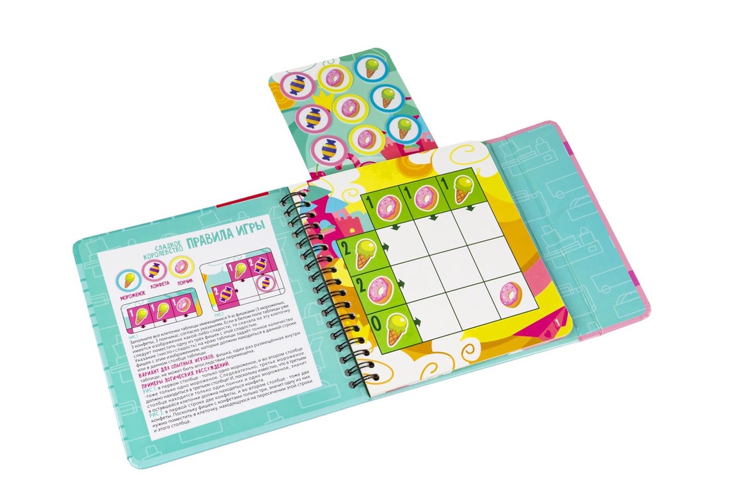 

Развивающие игры в дорогу Bondibon Логическая Сладкое королевство