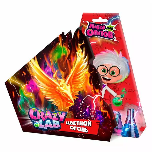 Научно-познавательный набор Crazy Lab Цветной огонь