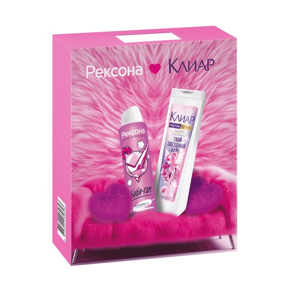 

Набор подарочный Рексона Клиар Teens: Дезодорант Рексона 150 мл, Шампунь от перхоти Клиар 200 мл