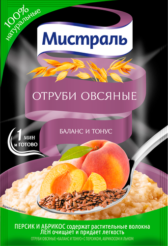 

Отруби Мистраль овсяные Баланс и тонус персик-абрикос-лен 30 г