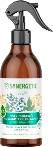 

Освежитель воздуха Synergetic Ароматический гипоаллергенный Ягоды можжевельника и ангелика 380 мл