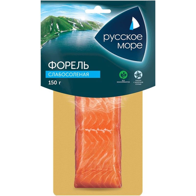 

Форель слабосоленая Русское море филе-кусок 150 г
