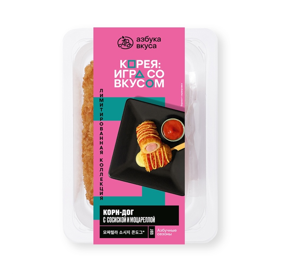 

Корн-дог с сосиской и моцареллой Азбука вкуса 120 г