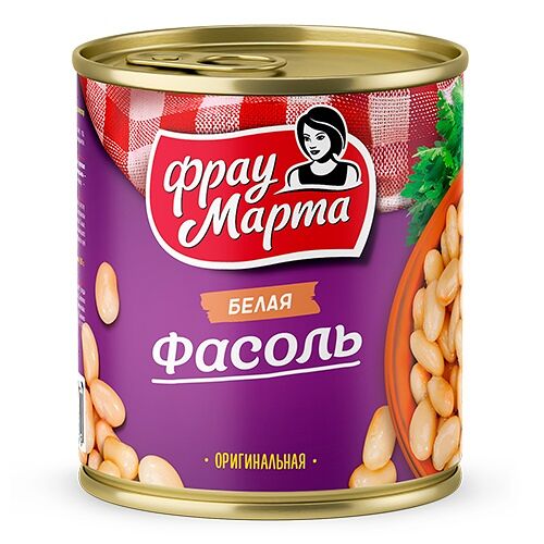 Фасоль белая оригинальная Фрау Марта 310г