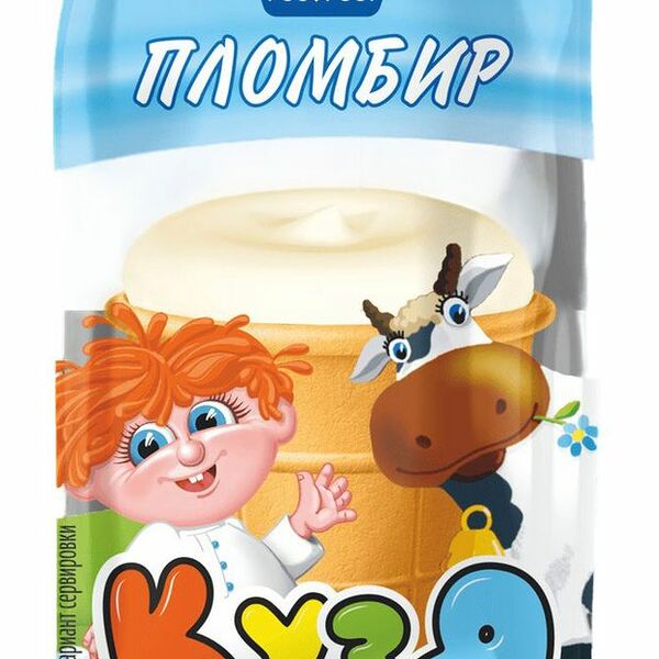 Мороженое пломбир Кузя ванильный 12% БЗМЖ 70 г