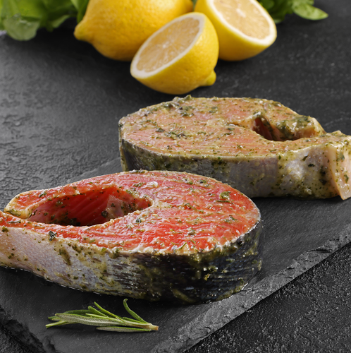 

Форель Радужная в маринаде ЛЕНТА FRESH стейк, весовая