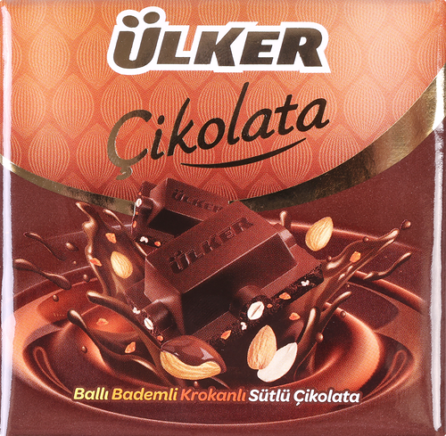 Шоколад молочный Ulker с медом, миндалем и карамелью, 60 г